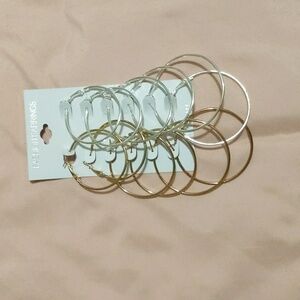 Earrings - Hoops, gold and silver